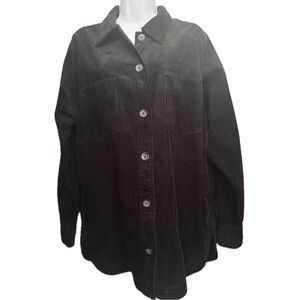 Matty M Women's Black Corduroy Shacket